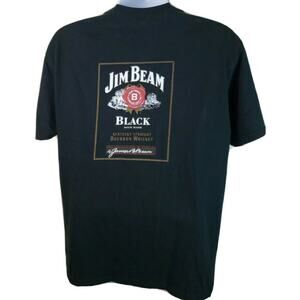 Jim Beam Black Kentucky Straight Bourbon Whiskey Black Tshirt Size L